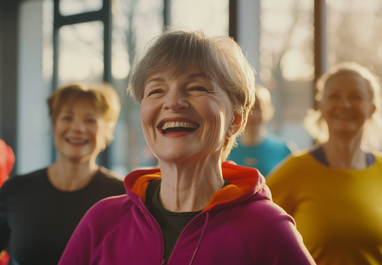 Щаслива група старших людей після тренування